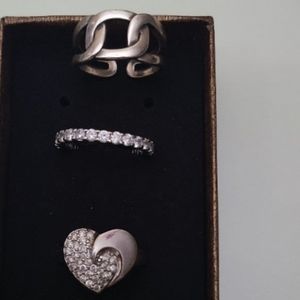 4 stamped 925 silver rings